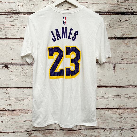 NIKE Los Angeles Lakers Lebron James T Shirt Sz M - Picture 4 of 9